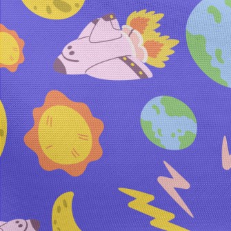 Flying Into Space Rocket And O Pongee