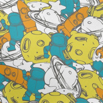 Colorful Universe Pattern Pongee