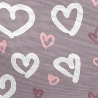 Hand Drawn Love Heart Pongee