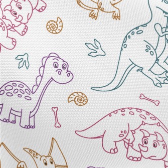 Color Line Dinosaur Pongee
