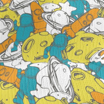 Colorful Universe Pattern Stretch Jersey