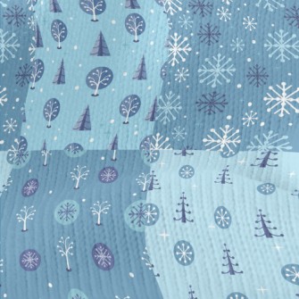 Christmas Tree With Snowflakes Stretch Jersey