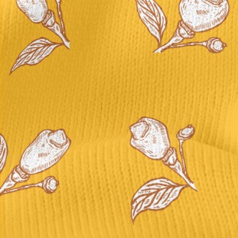 Hand Drawn Flowers Stretch Jersey