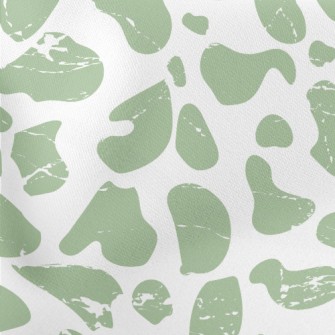 Green Mottled Animal Print Lightweight Cotton Poplin