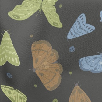 Colorful Moths Lightweight Cotton Poplin