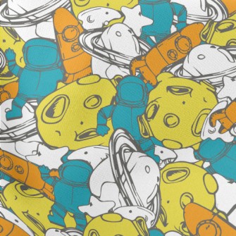 Colorful Universe Pattern Lightweight Cotton Poplin