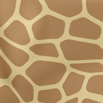 Brown Block Giraffe Pattern Lightweight Cotton Poplin