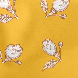 Hand Drawn Flowers Lightweight Cotton Poplin