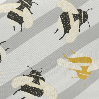 Yellow And Black Chubby Bumble Midweight Cotton Poplin