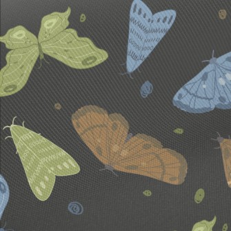 Colorful Moths Midweight Cotton Poplin