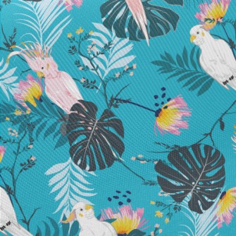 Parrot In The Rainforest Midweight Cotton Poplin