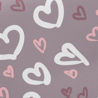 Hand Drawn Love Heart Midweight Cotton Poplin