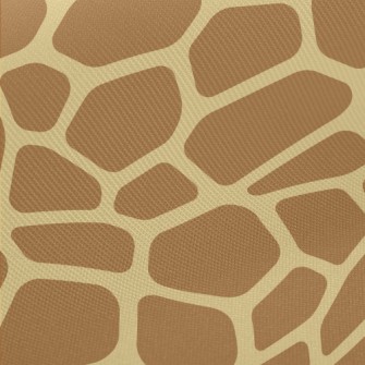 Brown Block Giraffe Pattern Midweight Cotton Poplin