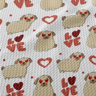 Love Eyes Puppy Birdseye Piqué