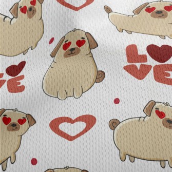 Love Eyes Puppy Athletic Mesh Flat Back