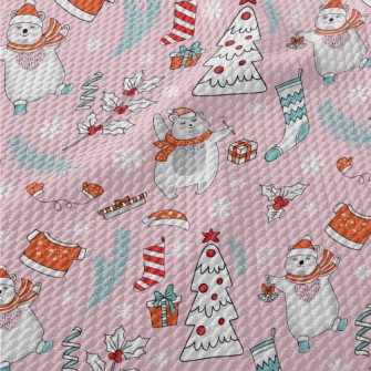 Cute Scarf Polar Bear Birdseye Piqué