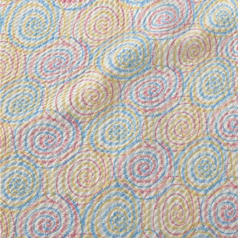 Spiked Swirl Pattern Birdseye Piqué
