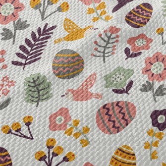 Easter Garden Eggs Birdseye Piqué