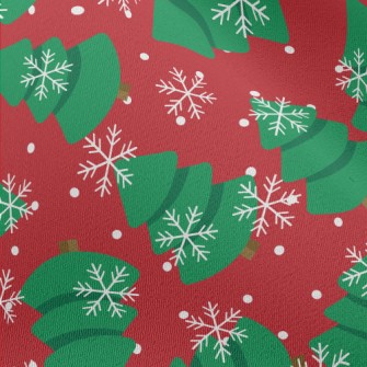 Snowflakes Flying Fat Christma Chiffon