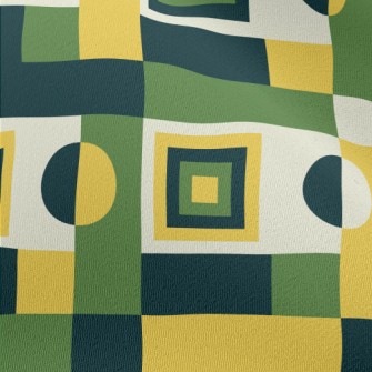 Contrasting Color Small Square Chiffon
