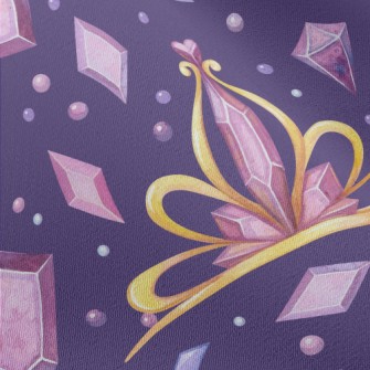 3D Crystal Crown Chiffon