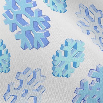 Realistic 3D Snowflakes Chiffon