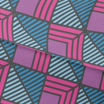 Geometric Square Stripes Waterproof Oxford