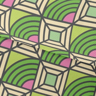 Square Curved Lines Waterproof Oxford