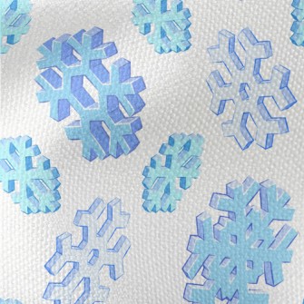 Realistic 3D Snowflakes Waterproof Canvas