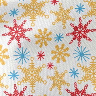 Shiny Tricolor Snowflakes Waterproof Canvas