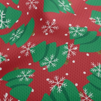 Snowflakes Flying Fat Christma Athletic Mesh Flat Back