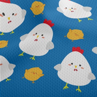 Silly Cock And Chicken Athletic Mesh Flat Back