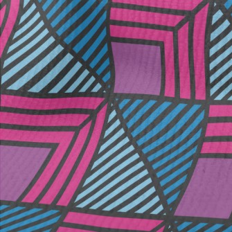 Geometric Square Stripes Terry