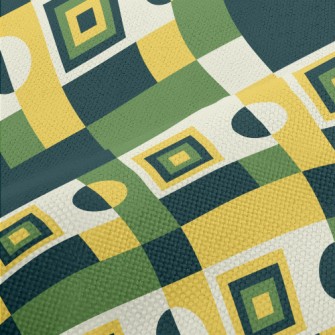 Contrasting Color Small Square Performance Linen