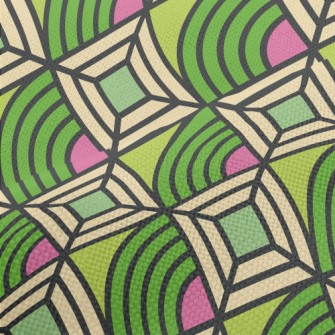 Square Curved Lines Performance Linen