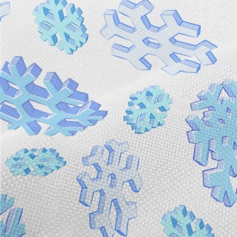 Realistic 3D Snowflakes Performance Linen