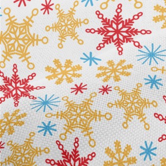 Shiny Tricolor Snowflakes Performance Linen