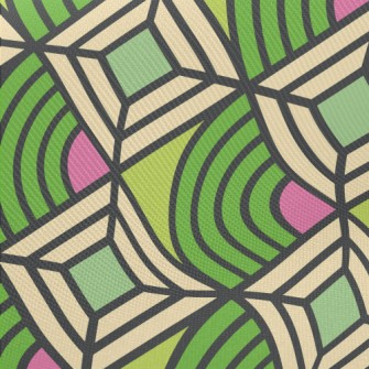 Square Curved Lines Twill