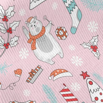 Cute Scarf Polar Bear Standard Corduroy