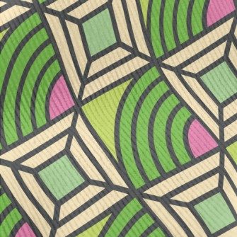 Square Curved Lines Standard Corduroy