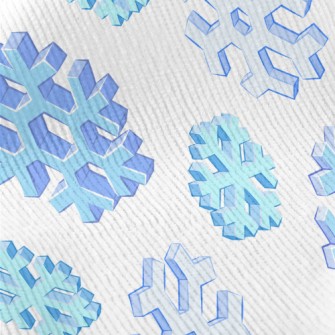 Realistic 3D Snowflakes Standard Corduroy