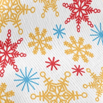 Shiny Tricolor Snowflakes Standard Corduroy