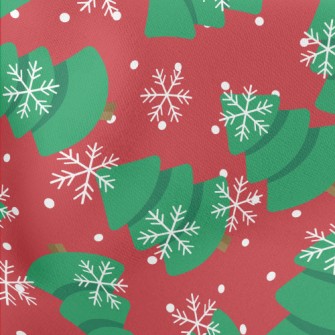 Snowflakes Flying Fat Christma Stretch Ponte