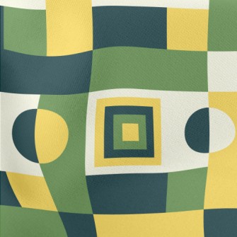 Contrasting Color Small Square Stretch Ponte