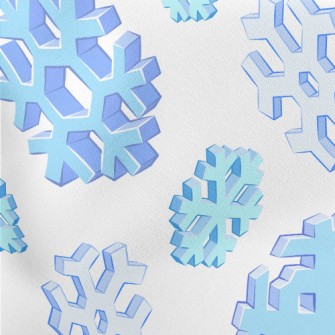 Realistic 3D Snowflakes Stretch Ponte