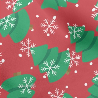 Snowflakes Flying Fat Christma Micro Fleece