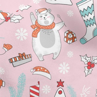 Cute Scarf Polar Bear Micro Fleece