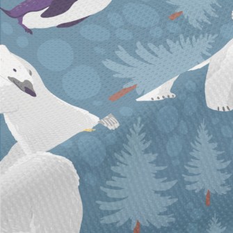 Polar Bear Penguin Owl Piqué