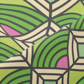Square Curved Lines Piqué
