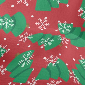 Snowflakes Flying Fat Christma Lightweight Performance Linen